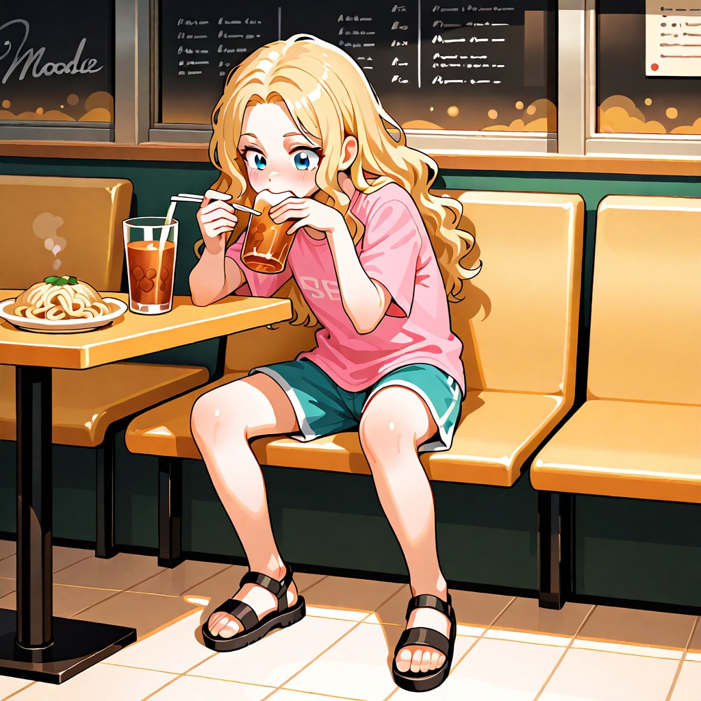 食事中