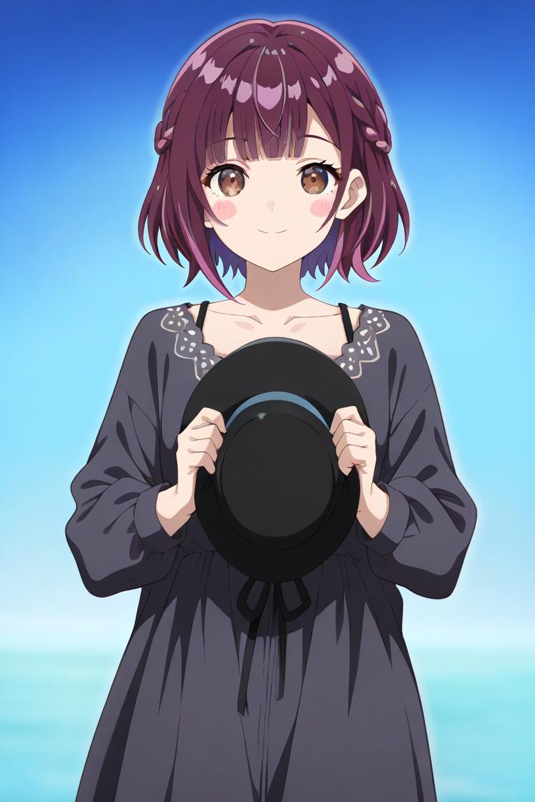 帽子を取って挨拶