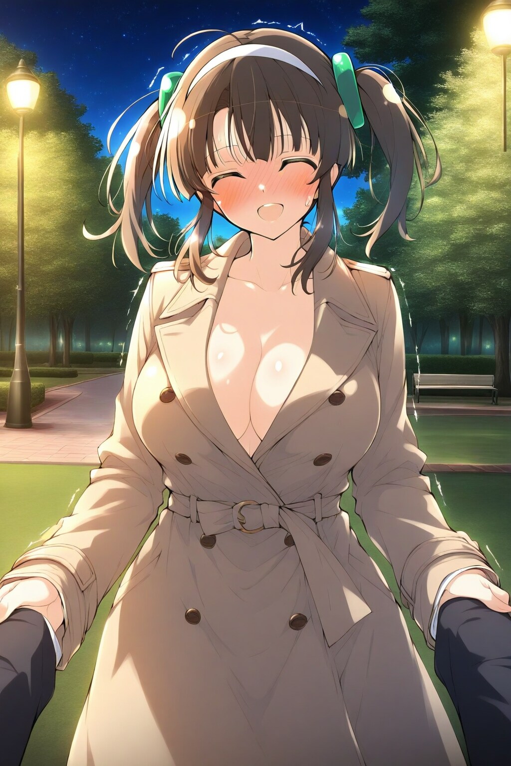 美野里ちゃんと夜のお散歩