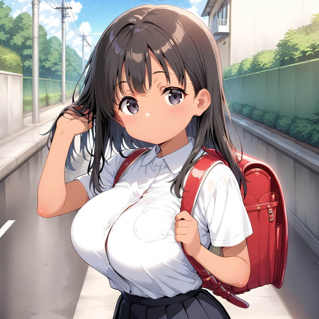 日焼けした女の子