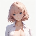 Yシャツ　と　ノーブラ 2枚目