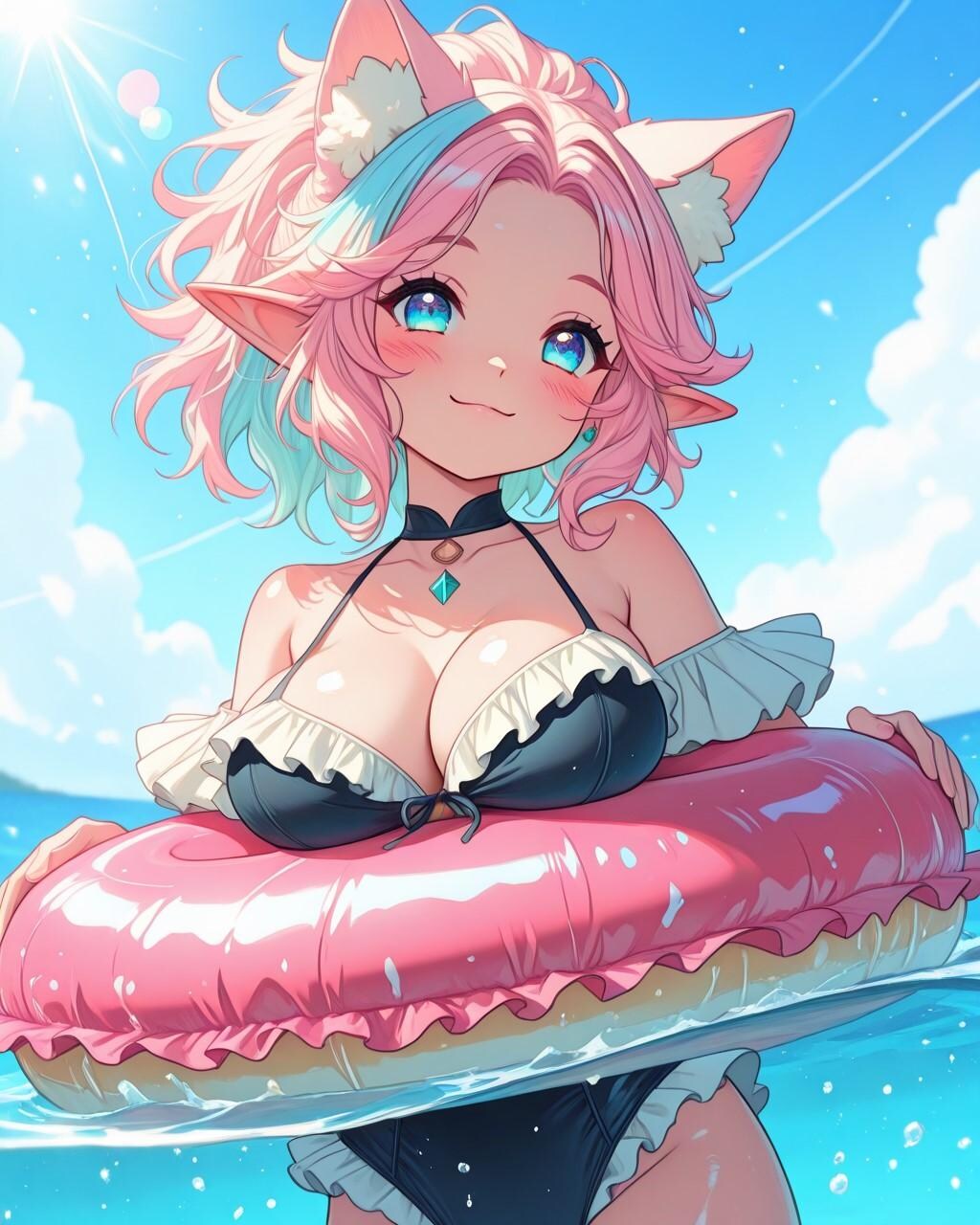 12枚）青空と浮輪②