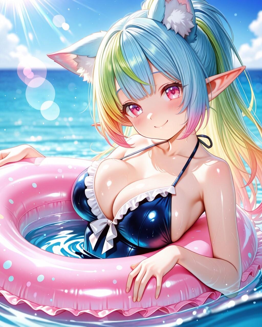 12枚）青空と浮輪②