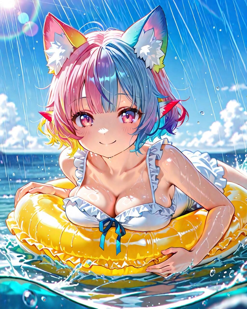 12枚）青空と浮輪②