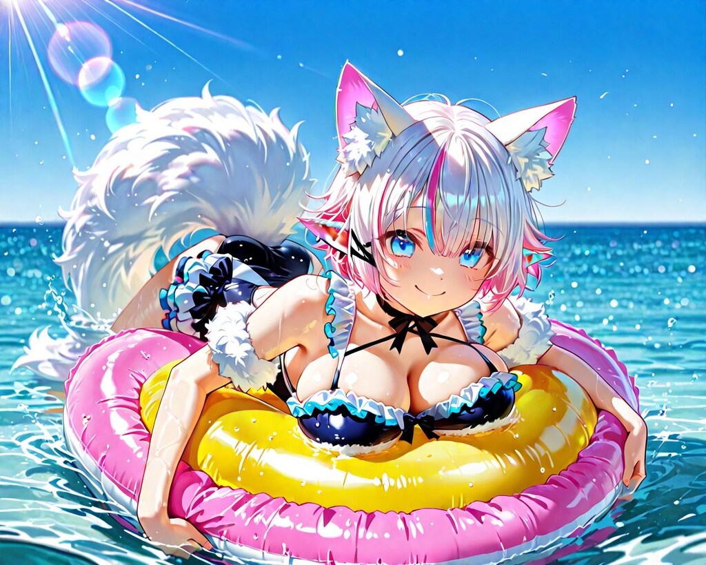 12枚）青空と浮輪②
