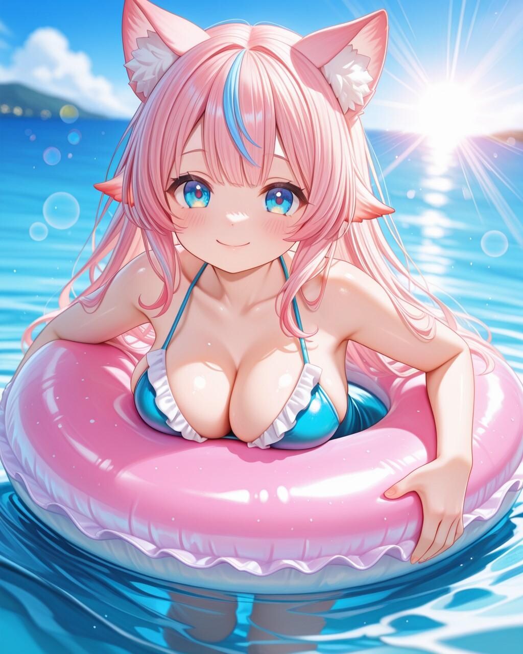 12枚）青空と浮輪②
