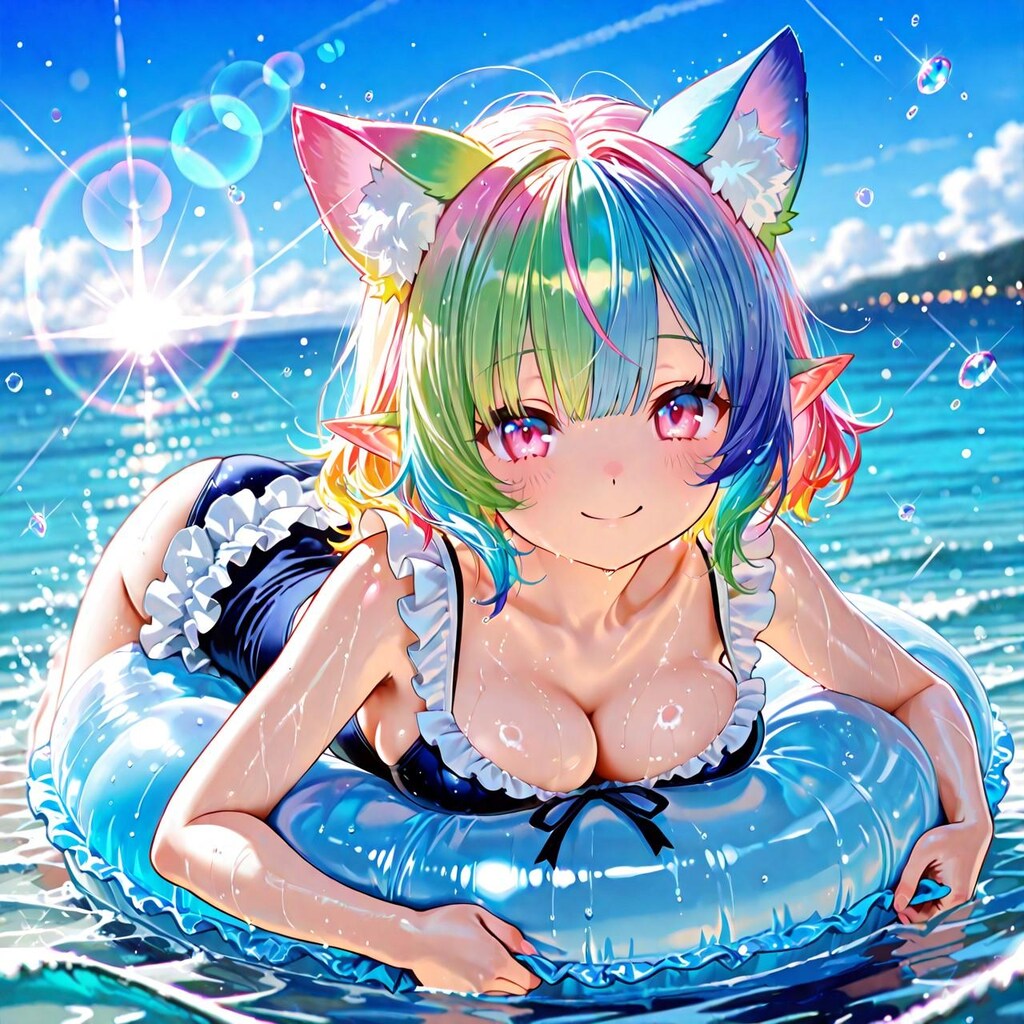 12枚）青空と浮輪②