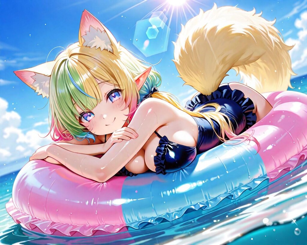 12枚）青空と浮輪②