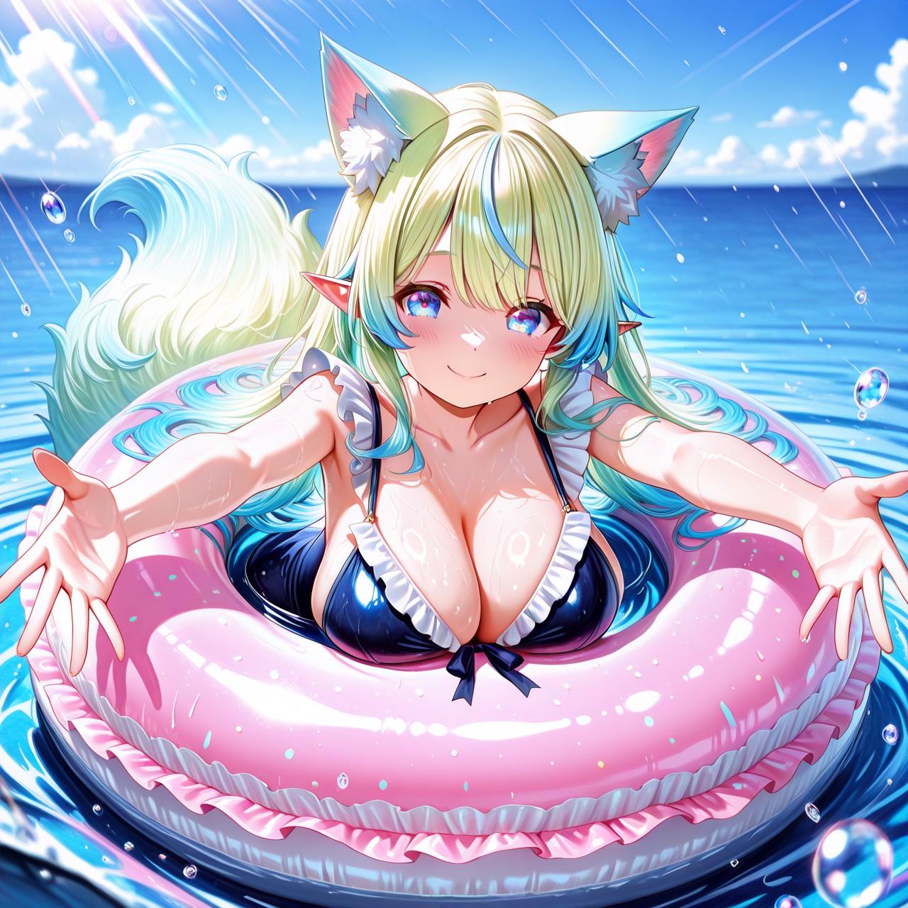 12枚）青空と浮輪②