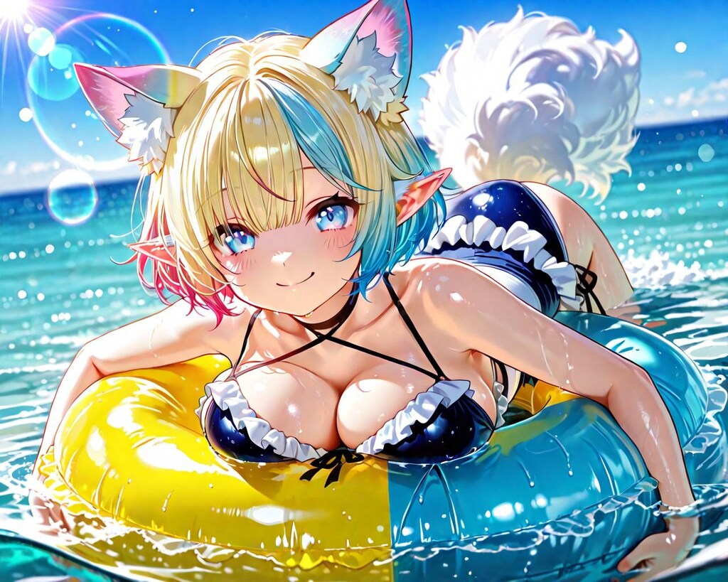 12枚）青空と浮輪②