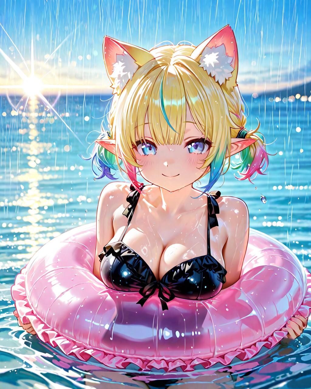 12枚）青空と浮輪②