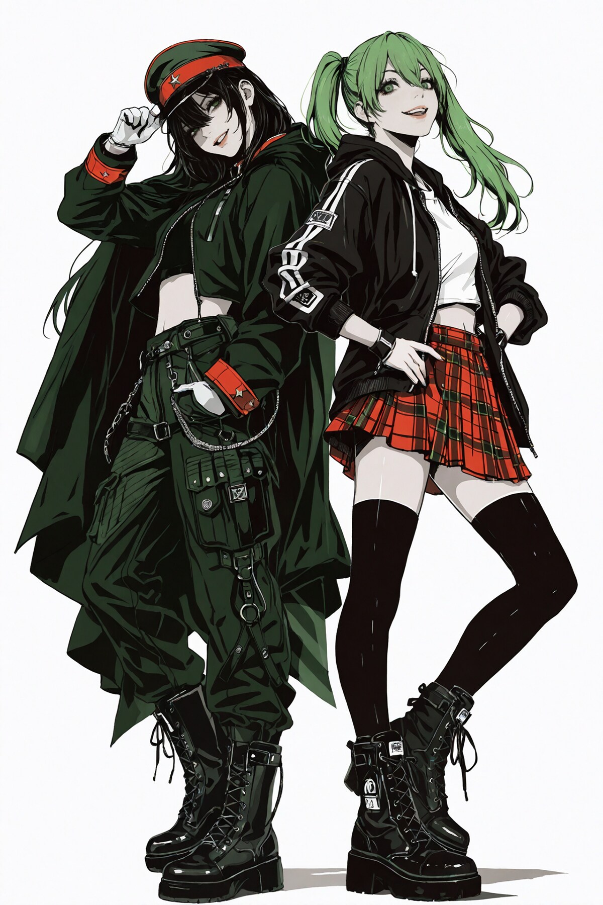 緑魔人と双緑尾
