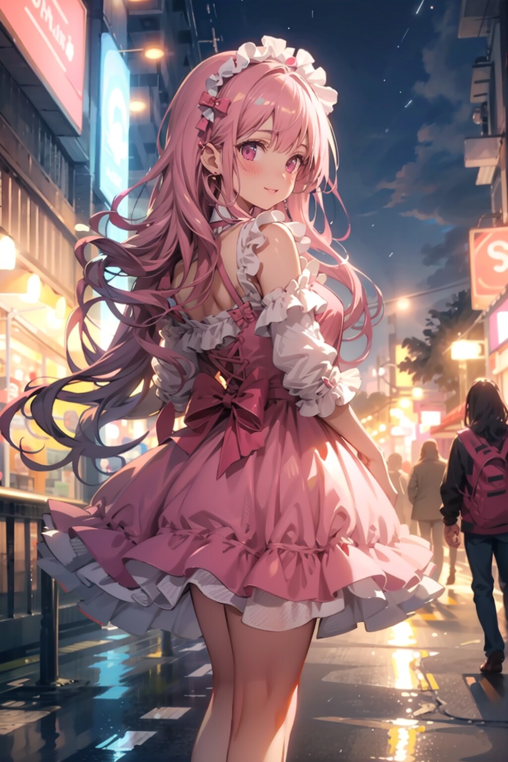 ピンクのメイドさん
