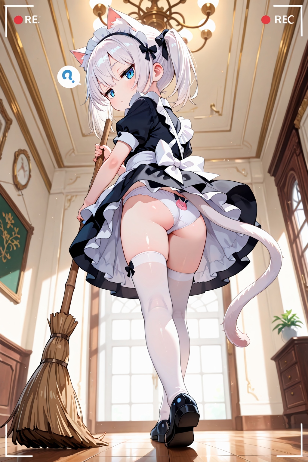 ご主人、なんで掃除の時だけ床に寝るの？