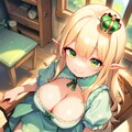 椅子に座るエルフ 2枚目