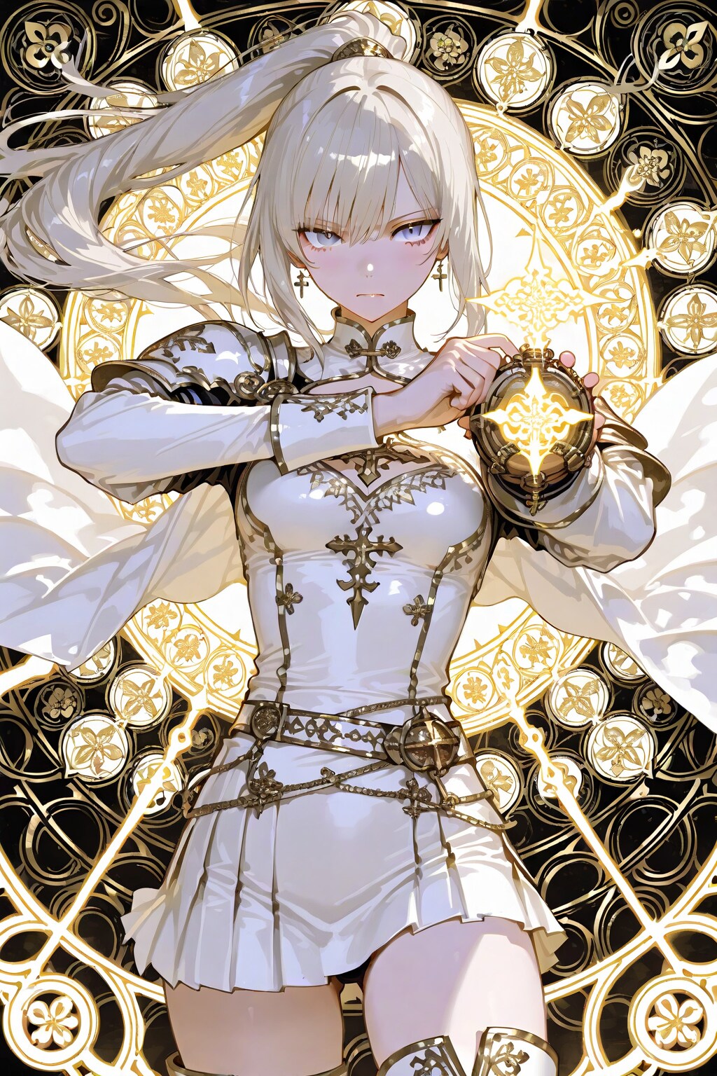 チェス擬人化：白ビショップ