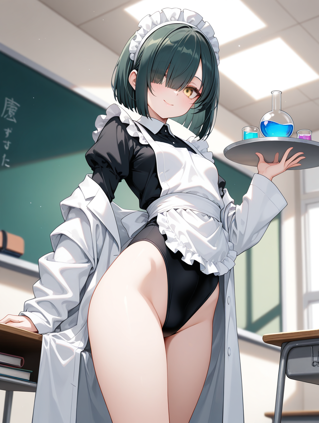 レモンとグレープとソーダです…… メイドxレオタード