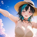 今日のイラスト　夏のお姉さん　輪堂千速さん 2枚目