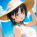 今日のイラスト　夏のお姉さん　輪堂千速さん 3枚目