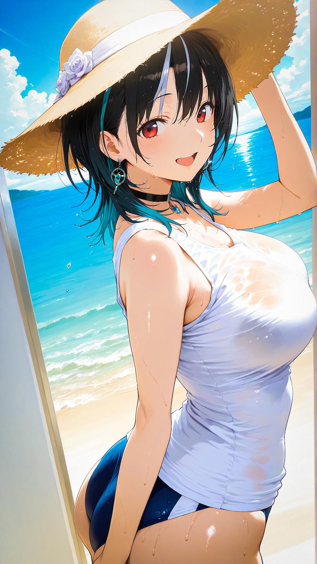 今日のイラスト　夏のお姉さん　輪堂千速さん