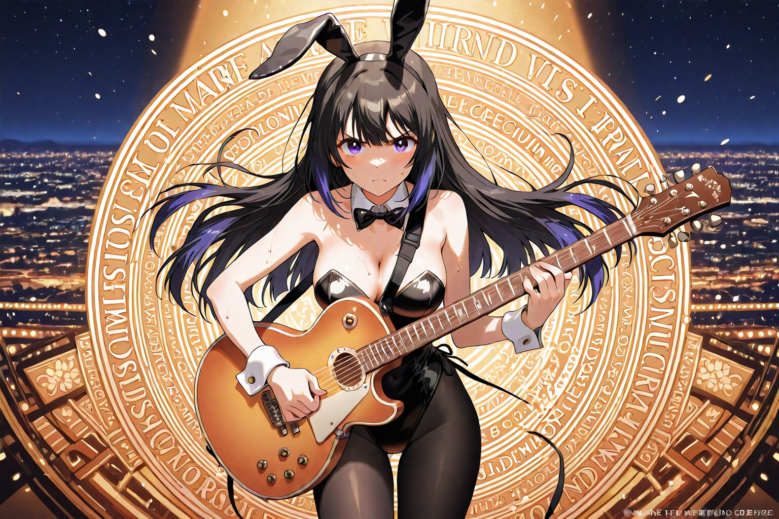 ギターが奏でる音楽の力で戦うバニーガール