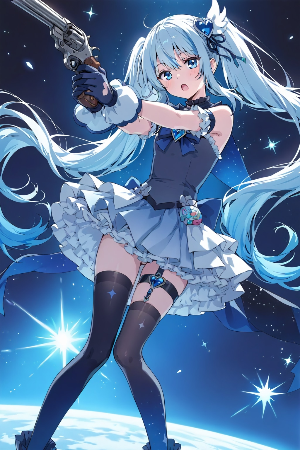 銃で戦う魔法少女
