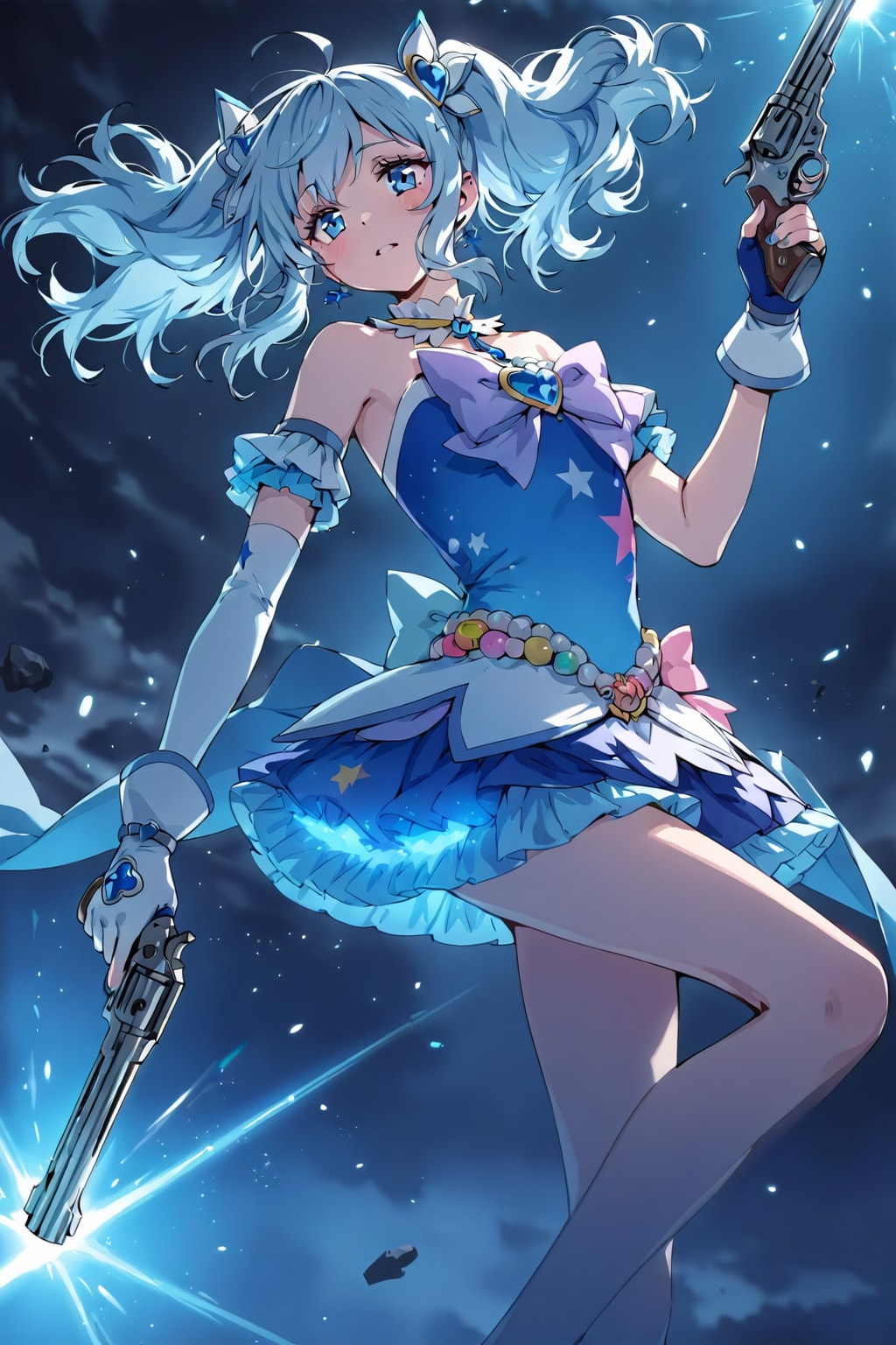 銃で戦う魔法少女