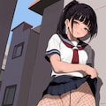 セーラー服網タイツという謎フェチ 2枚目
