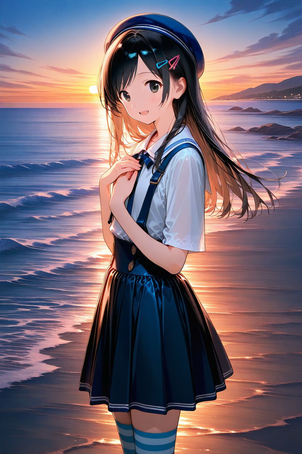 夕陽🌇と三女ちゃん⛄✨２