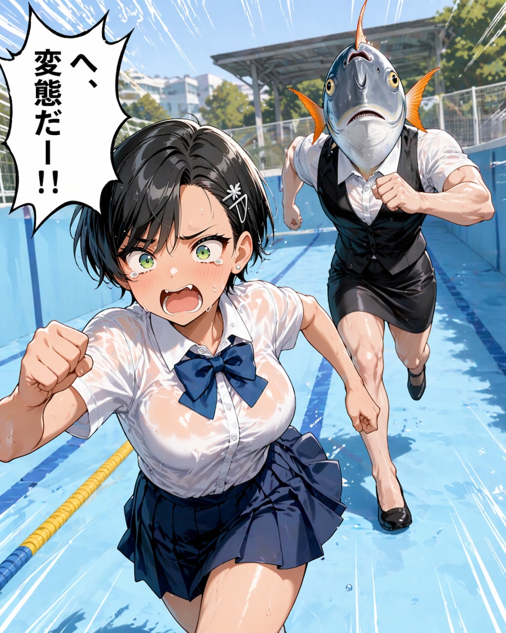 へ、変態だー！！