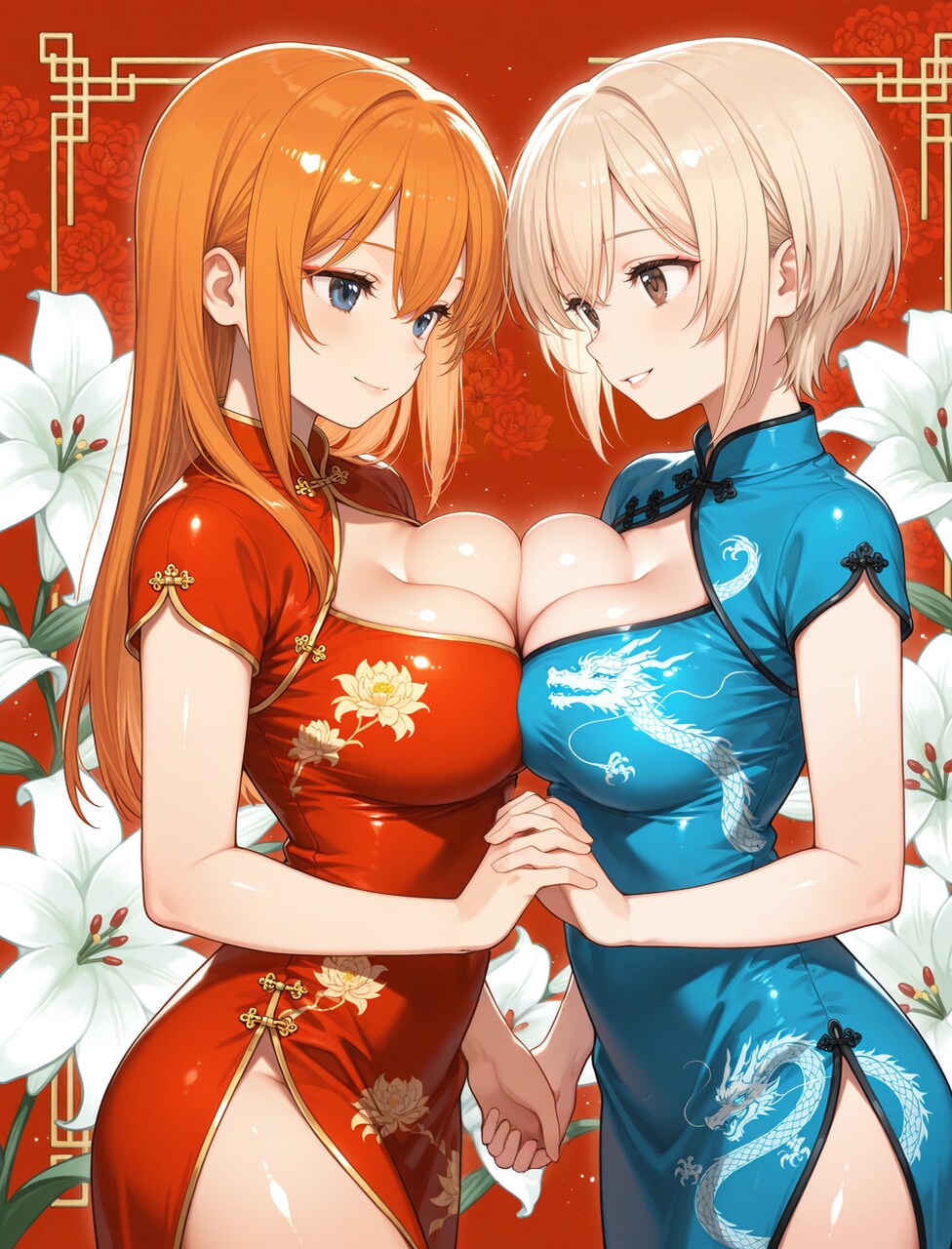 オレンジちゃんと金髪ちゃん