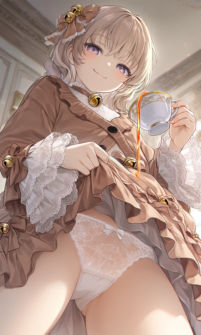 大人しい子だと思っていたら二人きりになった瞬間豹変して熱々の紅茶を飲ませようとする疑似放尿プレイを楽しむドSな女の子