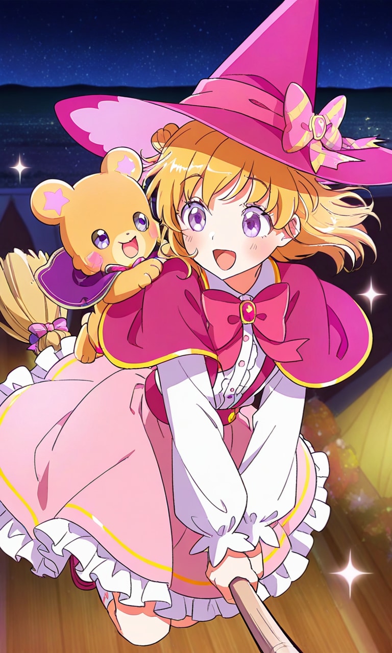 みらい＆モフルン（魔法学校 制服）〜MIRAI DAYS〜 | の人気AIイラスト・グラビア