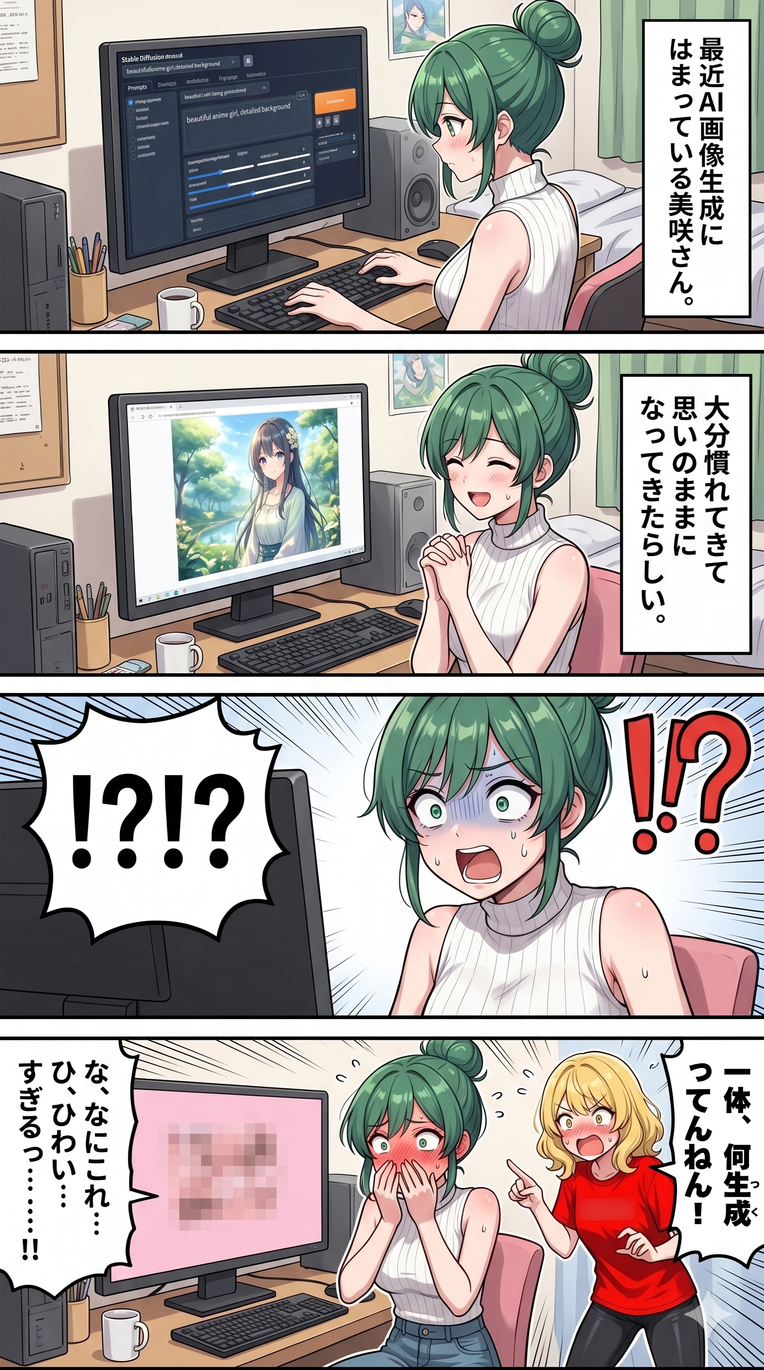4コマ漫画｢AI画像生成｣