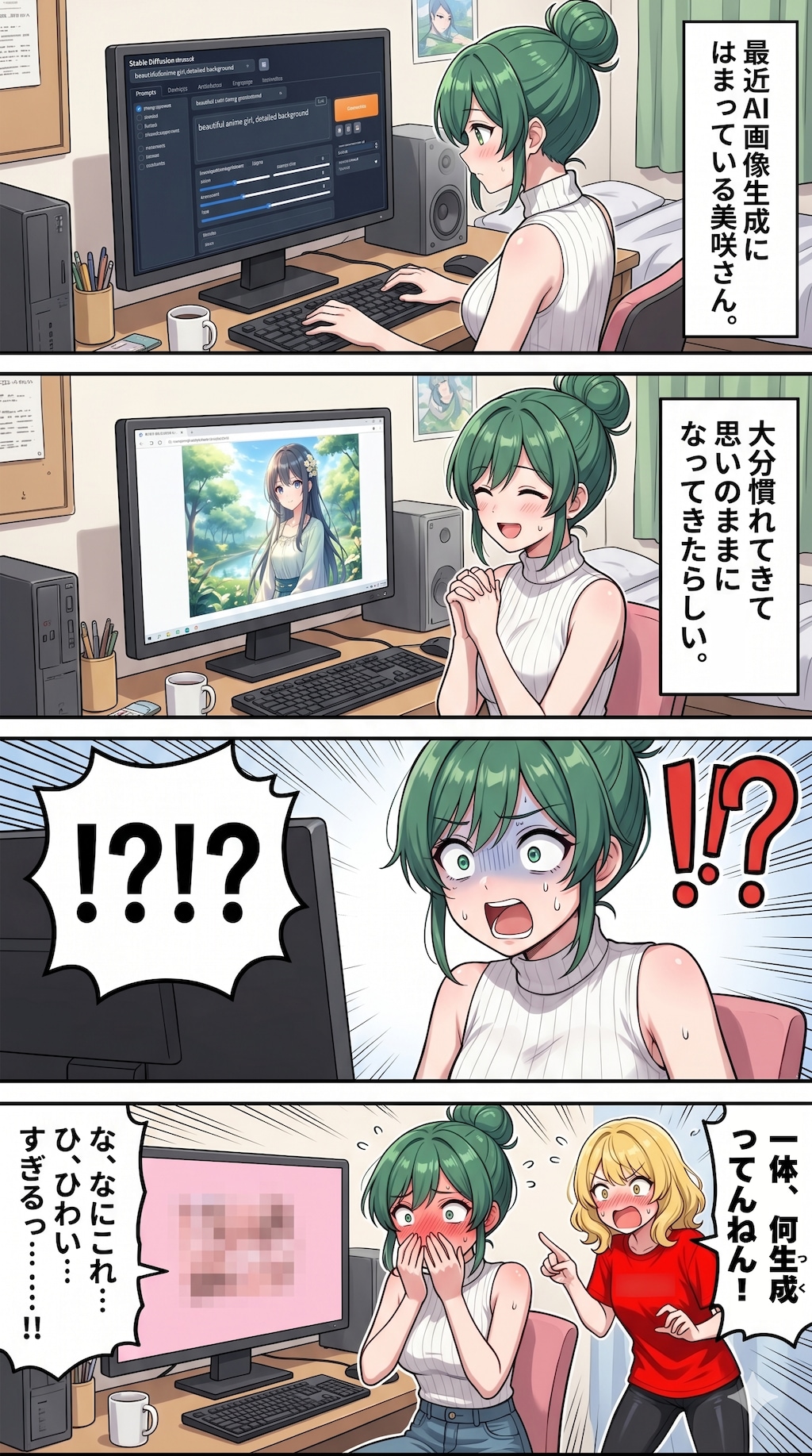 4コマ漫画｢AI画像生成｣