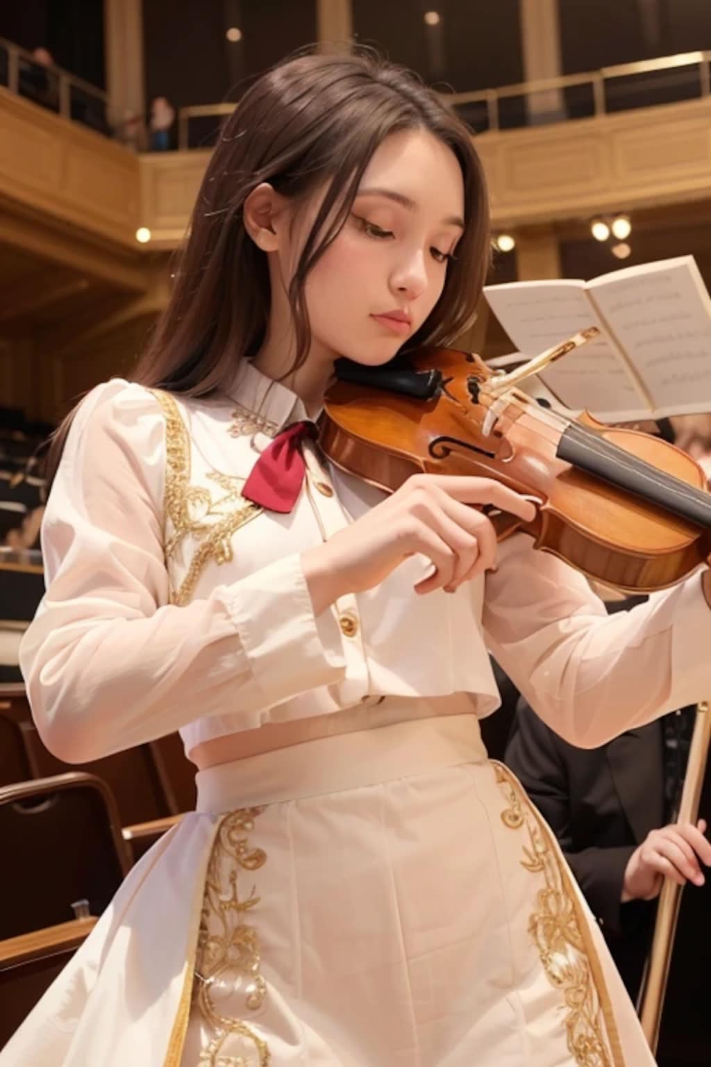 黒髪ロングでブラスバンドの美女８７