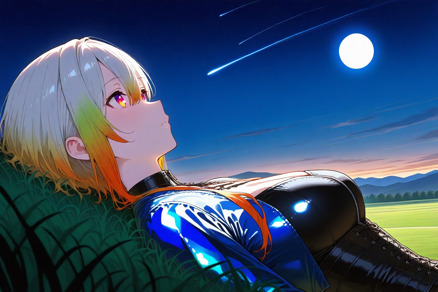 夕暮れの横顔