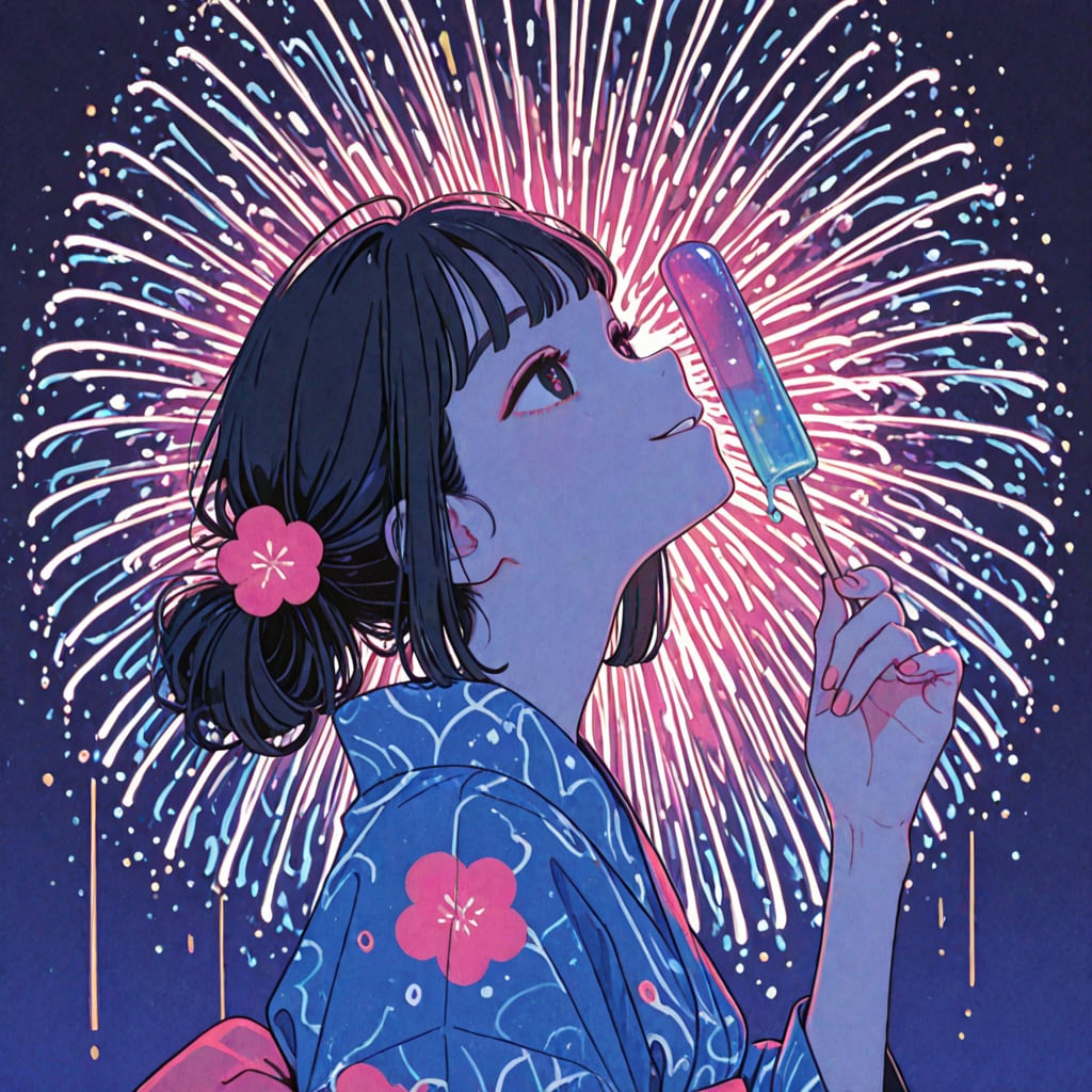 華火が君を照らす