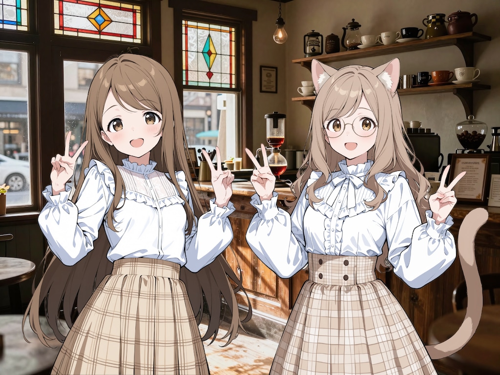 シックなカフェで「はいチーズ！」
