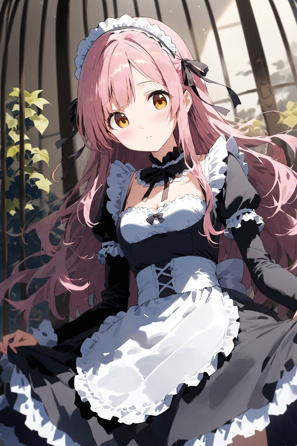 籠のメイド | の人気AIイラスト・グラビア