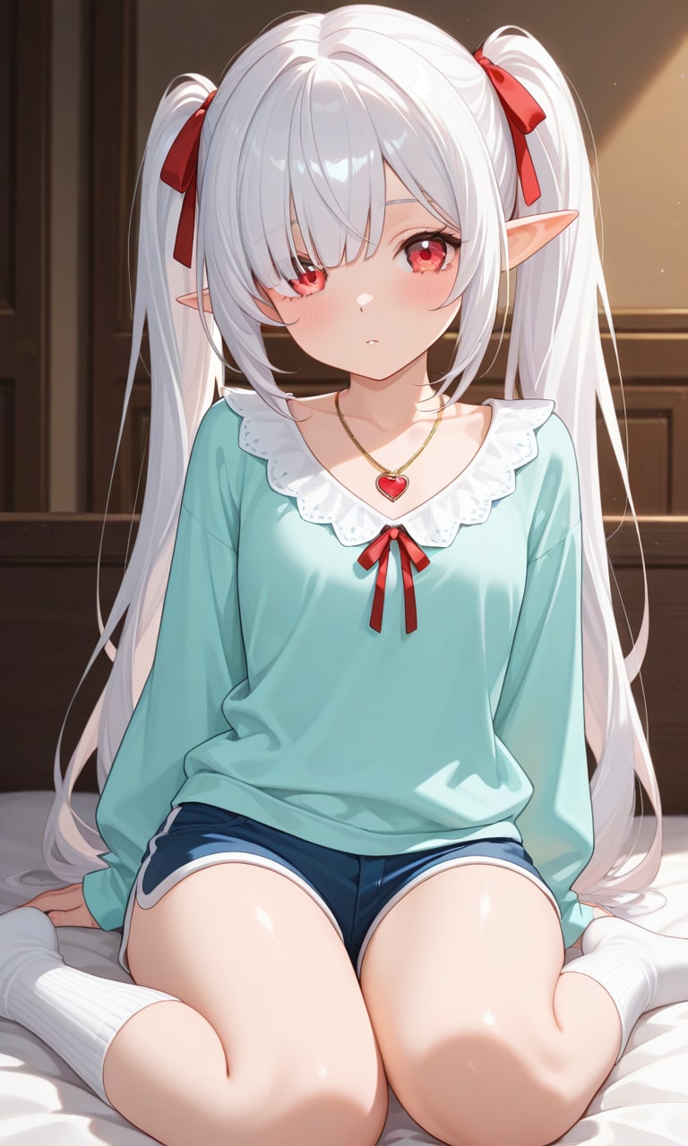1、部屋着のシロネさん