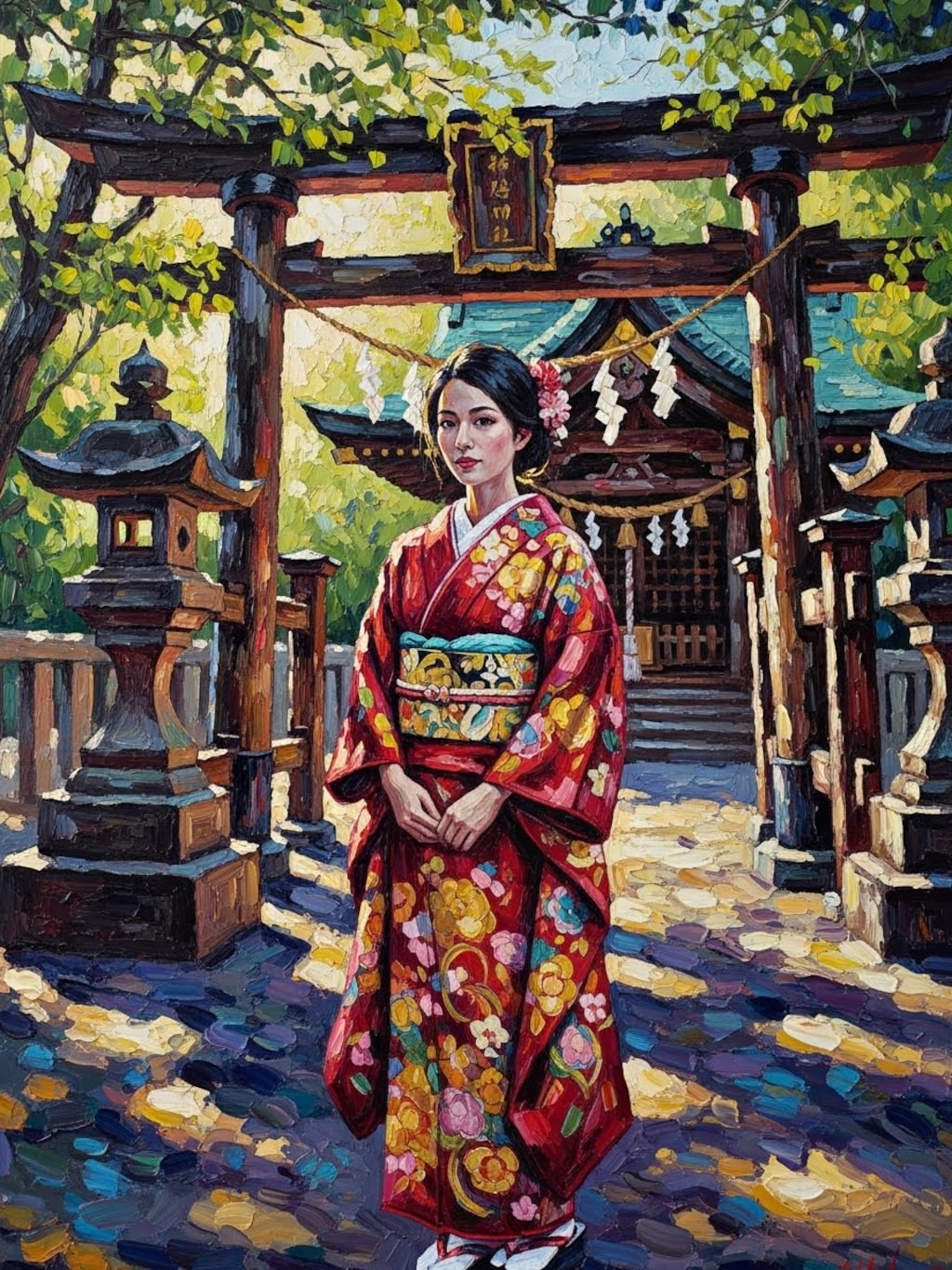 着物美人(２枚)