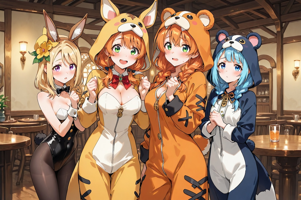 【All0403d1】きぐるみパーティ冒険者ギルドに登録する（モデル: BONSAI）