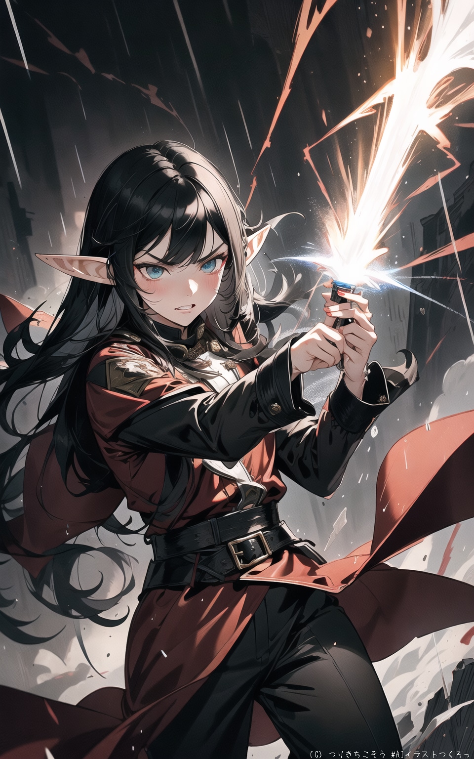 怒りの雷魔法使いエルフ　(３)