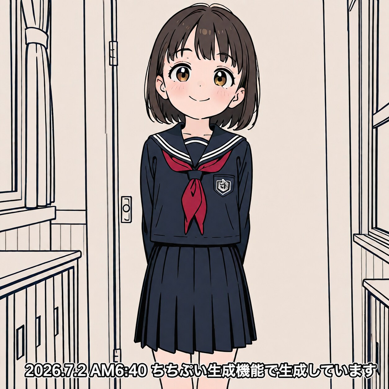 キャプション付きガール
