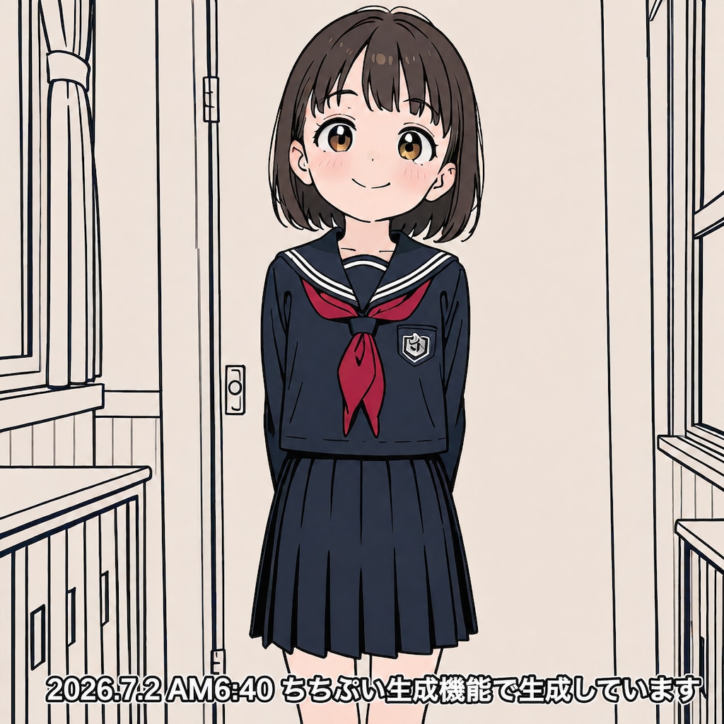 キャプション付きガール