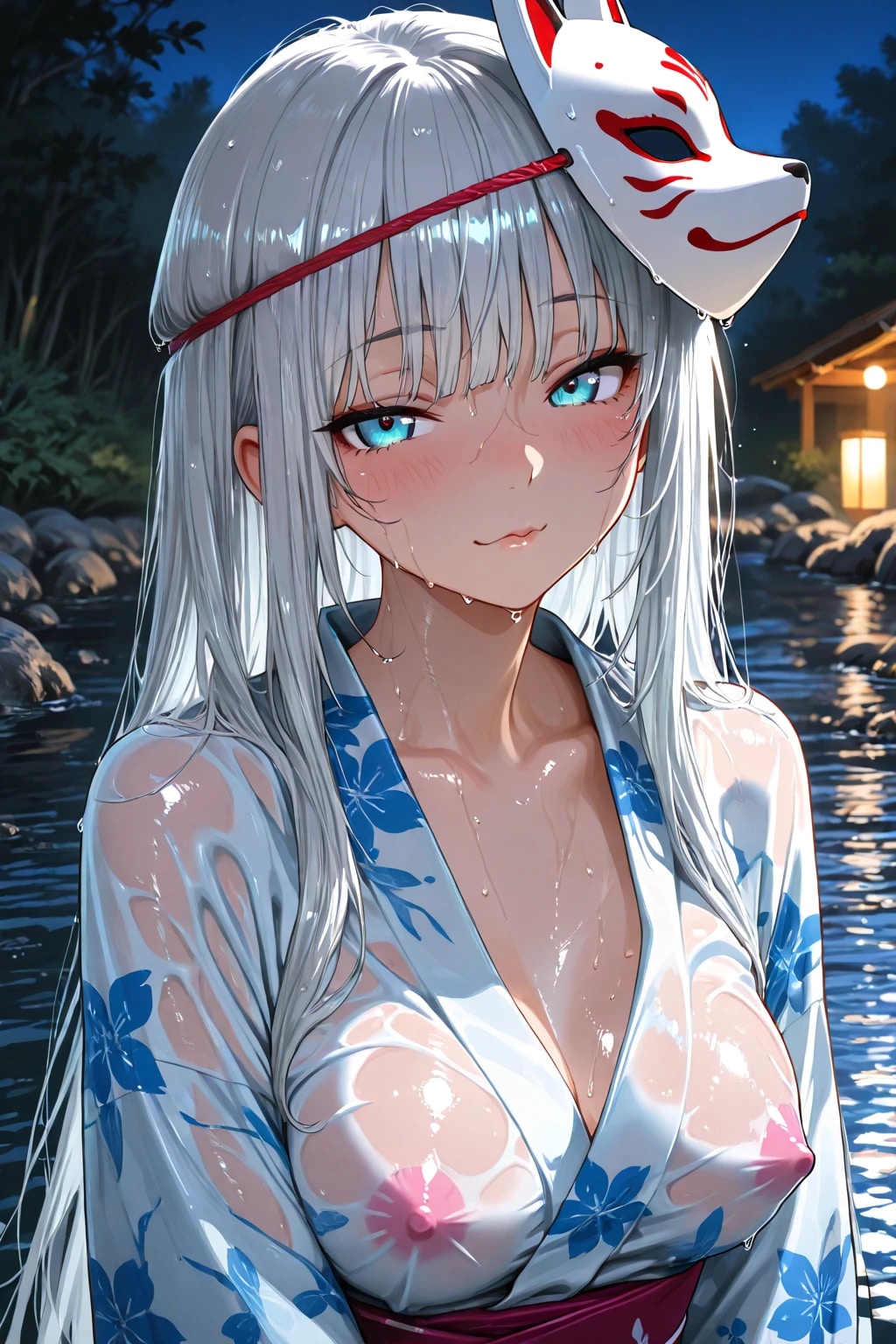びしょ濡れ浴衣