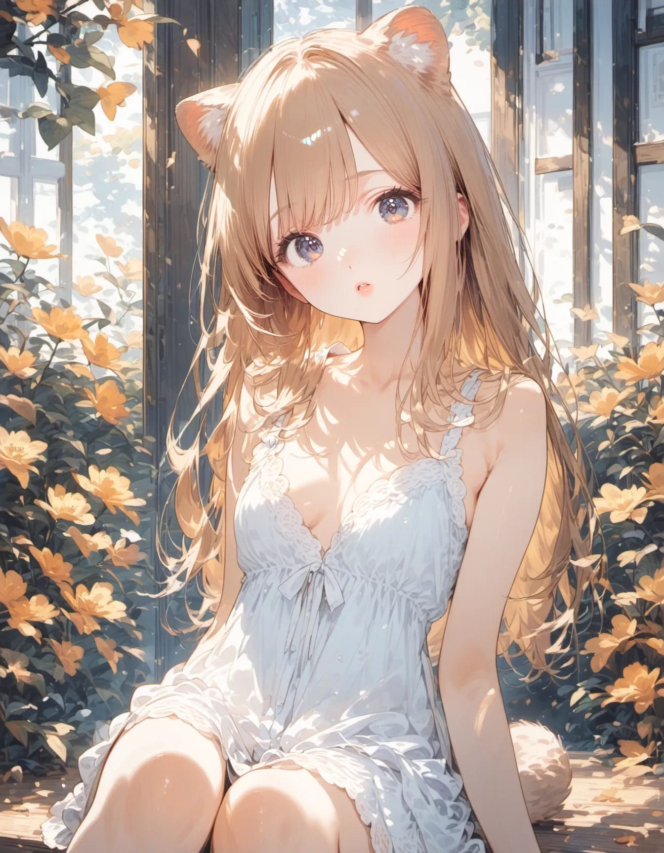 Golden Garden Cat