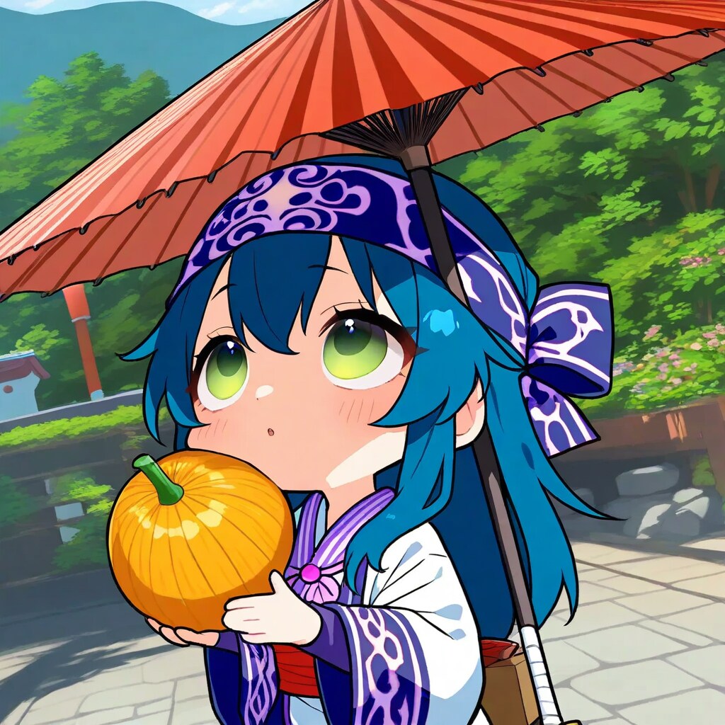 傘の下のコロボックルちゃん