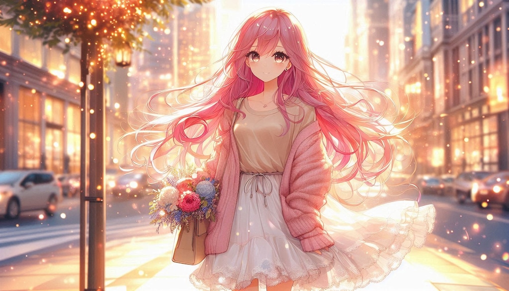 Dalleちゃんの春色コーデ